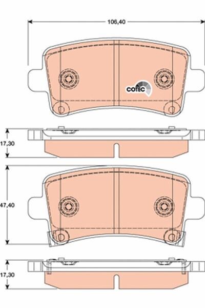 ARKA FREN BALATASI INSIGNIA A 08>17 SAAB 9.5 10> MALIBU 2.0D 2.4 12> 16 İNÇ JANT