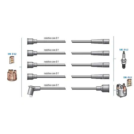 BUJİ KABLOSU BOBİN KABLOSU BUJİ KABLOSU TK R9-R19-BROADWAY 1.4 8V 1.6 8V