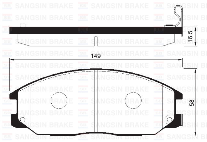 ÖN FREN BALATA HYUNDAI STAREX 2.5L D4CB LİBERO 01-> / SANTAFE 2.0L D4EA CRDi 01-05 / SSANGYONG ACTYO N KYRON 2.0L Xdi 4x4 06-> / REXTON 2.7L Xdi 4x4 04->