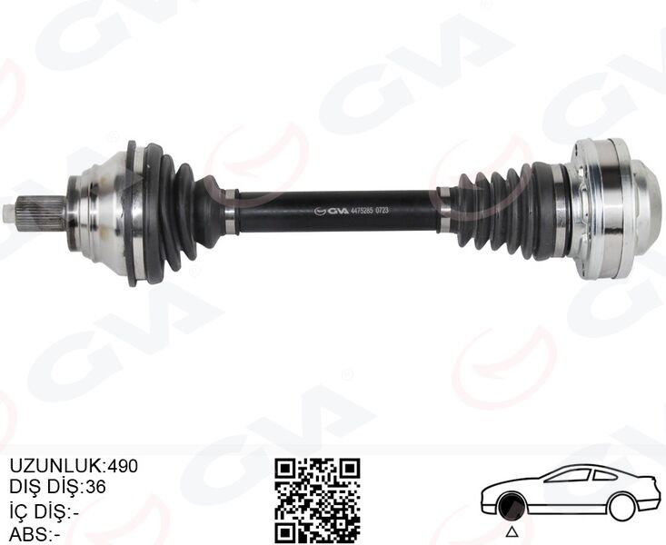 KOMPLE AKS ÖN SOL GOLF5-JETTA-CADDY-PASSAT 1.9 TDİ-2.0 TDİ 04- BKP-BKD-BLS-BKC-BXE 1.9 TDİ-2.0 TDİ