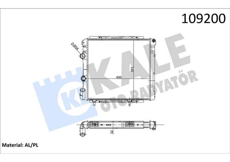 RADYATÖR R9 1.4 ENJ 2 SIRA AL PL SİSTEM