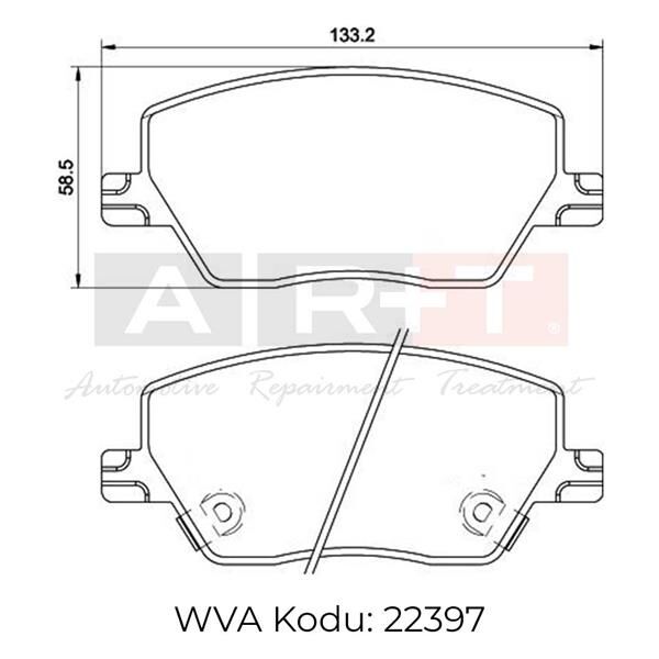 ON BALATA FIAT EGEA 16> 1.0 1.3 MTJ 1.4 1.6 1.6D K:19 mm G:133 mm Y:58.5 mm KÜÇÜK TİP