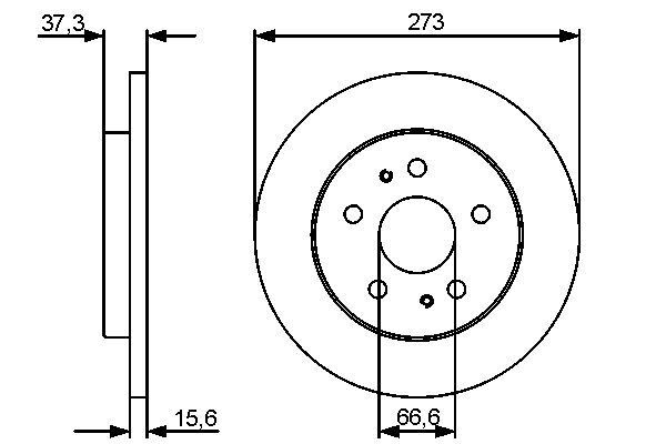ÖN FREN DİSKİ DOLU TİP DAIHATSU TERIOS 1.3L HC-EJ K3-VE J100 J102 J211 97-08 / 1.5L 3SZ-VE J210 06 -> 273 çap x 5 bijon - Adet disk fiyatıdır