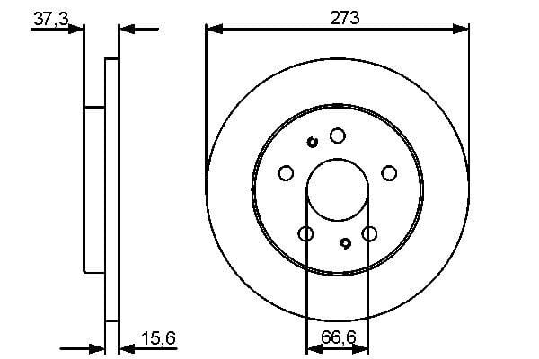 ÖN FREN DİSKİ DOLU TİP DAIHATSU TERIOS 1.3L HC-EJ K3-VE J100 J102 J211 97-08 / 1.5L 3SZ-VE J210 06 -> 273 çap x 5 bijon - Adet disk fiyatıdır