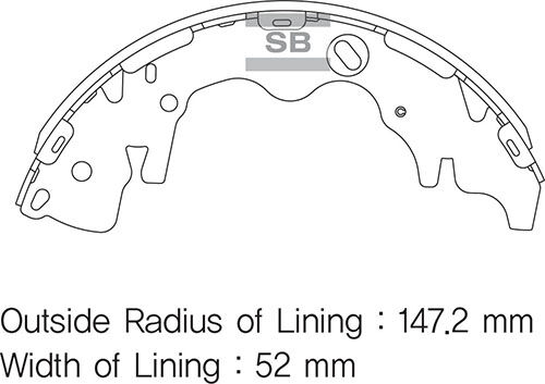ARKA KAMPANA PABUÇ BALATA HYUNDAI STAREX 2.5L D4BH TC. TCI panelvan 03-08 / H-1 2.5L D4CB 08->
