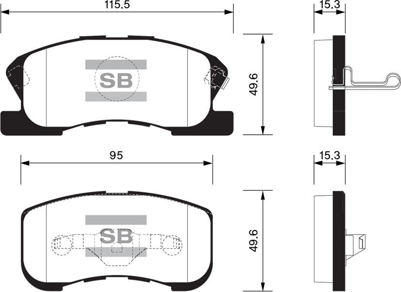 ÖN BALATA DAIHATSU SIRION 1.0-1.3 98-05 GDB3220-GDB3266