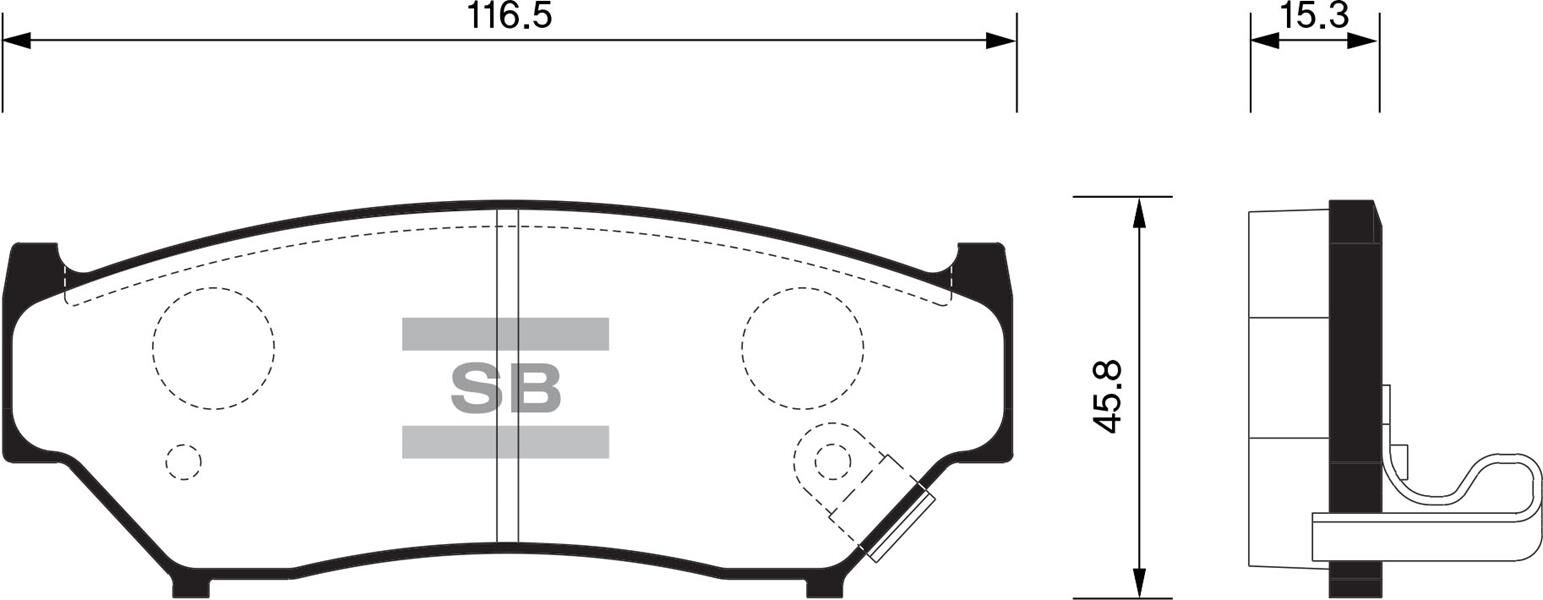 ÖN FREN BALATA SUZUKI VITARA 1.6L G16B 5 kapı 16v 92-01 / GRAND VITARA 1.6L G16B SQ416 3 kapı 98-05 / GRAND VITARA 1.6L M16A JB416 3 kapı 06->