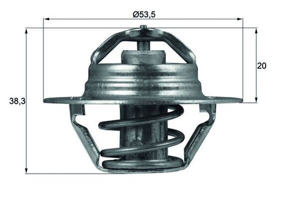 TERMOSTAT 82C PEUGEOT P106-P205-P306-P309-P405-P605-P104-P806-PARTNER-BOXER CITROEN BERLINGO-XSARA -SAXO-JUMPER-XANTIA-ZX-BX-AX-XM RENAULT R11-FLASH-R9-R19 DZL-LGN 93-01 -KNG-DUCATO