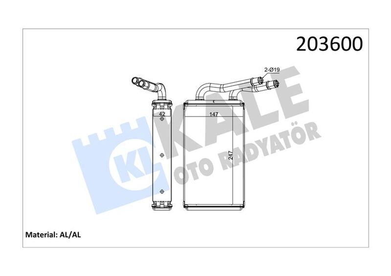 KALORIFER RADYATORU TRANSIT V347 2.2TDCI 2.4TDCI 3.2TDCI KLIMASIZ 06 >