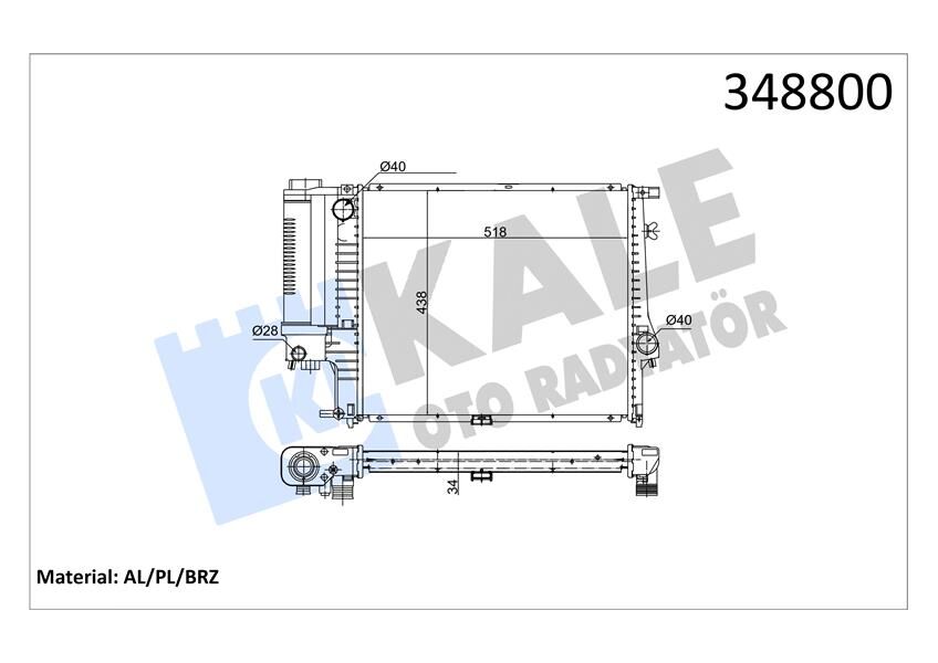 MOTOR SU RADYATORU BMW M20 M40 M43 M50 E34