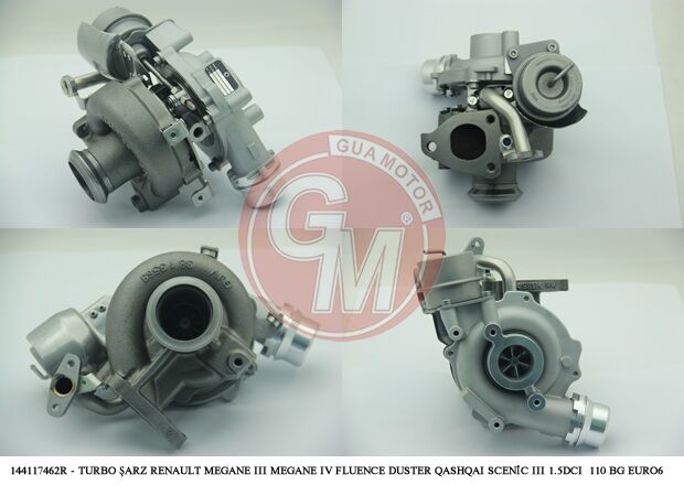 TURBOSARJ RENAULT MEGANE III 09> SCENIC III 09> NISSAN JUKE 10>19 QASHQAI II 13> MERCEDES OM607 W176 W246 C117 X117 W415 X156 1.5dCi K9K 110 BG Euro 5